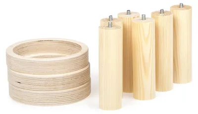 Produktbild von Sawdust and Rainbows Ringwurfspiel aus Holz für Kinder, natürlich
