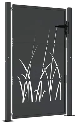 Produktbild von vidaXL Gartentor Anthrazit 100x125 cm Stahl Gras-Design