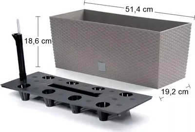 Obrázek produktu pro NABBI Samozavlažovací plastový květináč DRTC500 50 cm - mocca