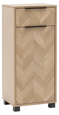 Produktbild von Midischrank - B 41 cm - 1 Tür - 1 Schublade - Eiche Nachbildung