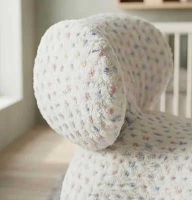 Obrázek produktu pro Dětské křeslo Kinder Lounge, design zvířátka, bouclé, bílá barva, moderní styl