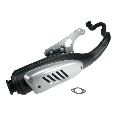 A scooter exhaust system is shown against a white background.