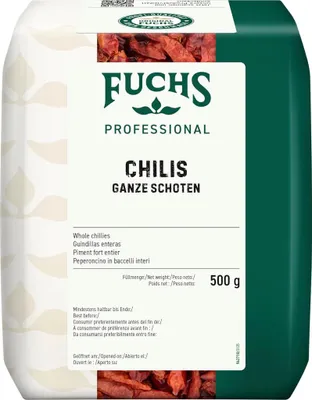 Zdjęcie produktu dla Fuchs Professional chilli całe strąki o ognistym smaku 500g