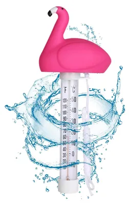 Productafbeelding van Zwembadthermometer drijvende thermometer - Drijvend - 0 tot 50 °C - Met touwtje