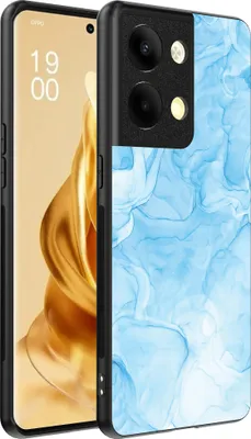 Produktbild von Smartphonica Telefon Fall geeignet für Oppo Reno 9 Pro Plus mit Marmor-Druck - TPU zurück Abdeckung Fall Marmor-Design - Hellblau