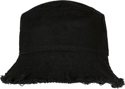 Immagine prodotto di FLEXFIT 5003OE | Cappello a secchiello con bordo aperto Cotone robusto e delicato sulla pelle - Colore: Nero - Taglia: Unica