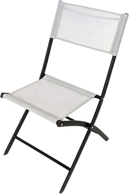 Immagine prodotto di Sedia pieghevole rivestimento tessile grigio chiaro nero - Sedia da campeggio Sedia pieghevole Sedia da giardino Sedia da balcone Sedia pieghevole
