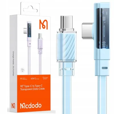 Immagine prodotto di Mcdodo Cavo Angolare Usb-C Pd 65W 1,2M Ad Alta Velocità Blu