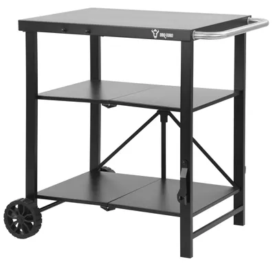 Immagine prodotto di Carrello barbecue pieghevole BBQ-Toro 60 x 80 x 82 cm, nero, carrello di servizio, carrello da tavolo, tavolo barbecue