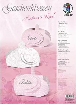 Produktbild von URSUS Geschenkboxen "Hochzeit Rose"
