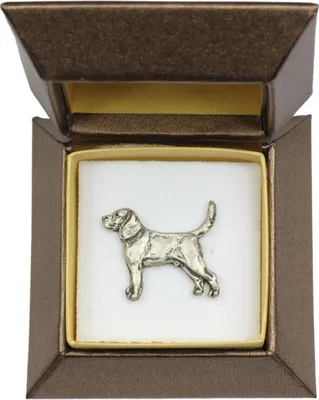 Produktbild von Beagle - Hundebrosche in Geschenkbox, elegante Anstecknadel, Reversnadel für Art-Dog Markenjacke