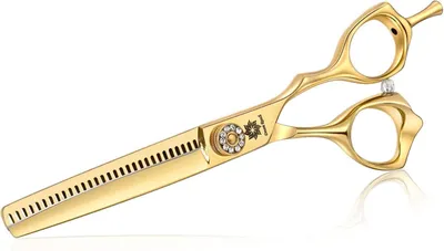 Imagen del producto de Tijeras de peluquería fabricadas con acero inoxidable japonés 440C, ideales para adelgazar y cortar el cabello
