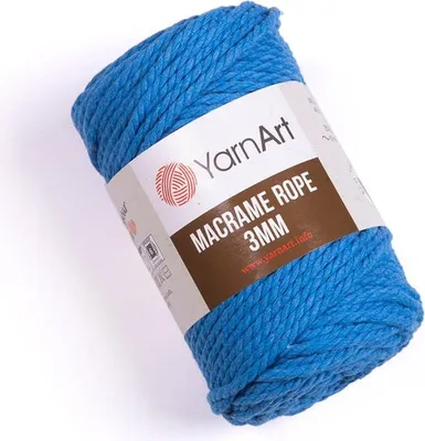 Obrázek produktu pro Yarn Art Macrame Rope 3 mm 3 mm 63 m 786 Dark Blue Šňůra