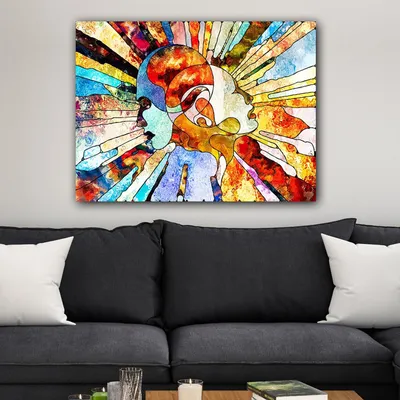Produktbild von Wallity, 1021939786_70100- HPE1641, Bunt, Leinwandbilder, 70 x 100 cm, 100% Leinwand