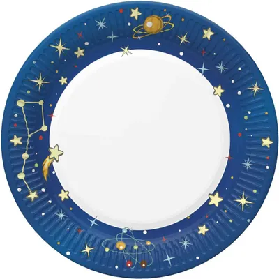 Immagine prodotto di Piatto di carta COSMOS Stars 18cm 8pz.
