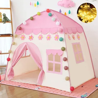 Produktbild von Kinder Spielhaus mit Sternenbeleuchtung (rosa)