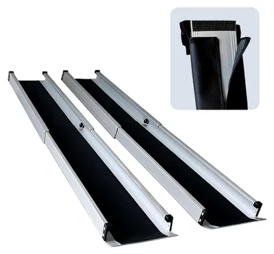 Produktbild von Aluminium-Rollstuhlrampe, klappbare Teleskoprampe, 152 cm