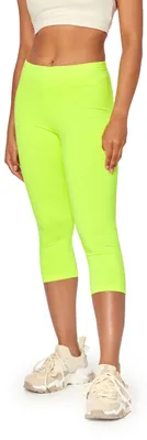 Produktbild von Bellivalini Neon Leggings Damen 3/4, BLV50-300 (Neon Gelb, XL)