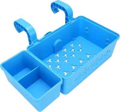 Obrázek produktu pro Úložný koš pro bazén s držáky na nápoje, vodotěsný, příslušenství pro nadzemní bazény, velká kapacita, modrý