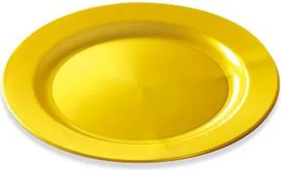 Zdjęcie produktu dla talerze 12szt. plastikowe 19cm  złote | 34-35