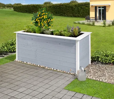 Produktbild von Profi-Hochbeet 669 C, grau/weiss B x T x H 217 x 92 x 81