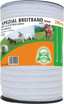 Produktbild von Spezial Breitband 200m 40mm weiß Weidezaun