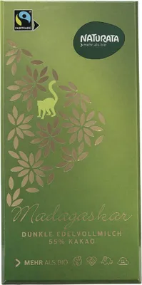 Produktbild von Schokolade Vollmilch 55% - Madagaskar 100g