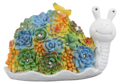 Produktbild von Solar-Schneckenstatue, wasserdicht, niedliche Figur, Sukkulenten, Gartenornament, Lichter, Rasendekorationen für Terrasse, Hof