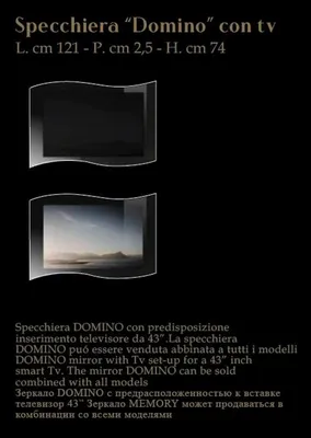 Produktbild von Spiegelrahmen rtv Modern Luxus Design tv Rahmen Möbel Wohnzimmer Glas Neu