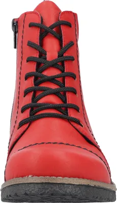 Immagine prodotto di Rieker donna stivale stringato cuciture decorative stivaletto fiore zip 73504, misura:40 EU, colore:Rosso