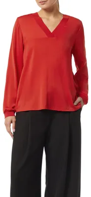 Produktbild von COMMA Satin-Bluse mit Rippbündchen