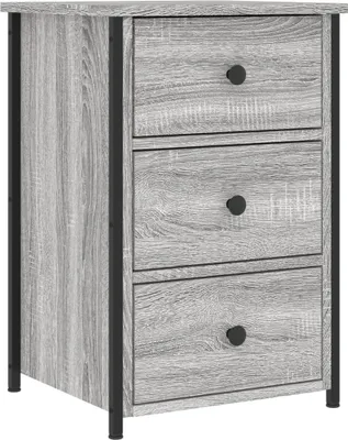 Produktbild von Nachttisch Grau Sonoma 40x36x60 cm Holzwerkstoff