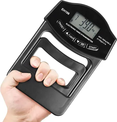 Produktbild von Hand Dynamometer, Digitaler Handkraftmessgerät, Griffkrafttrainer, Griffkraft Messgerät, mit LED Display, 396lb/180kg, für Sport, Rehabilitation