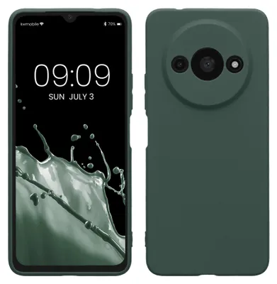 Produktbild von kwmobile Handyhülle für Xiaomi Redmi A3 Hülle - weiches Handy Silikon Case - Schutzhülle Cover - Moosgrün