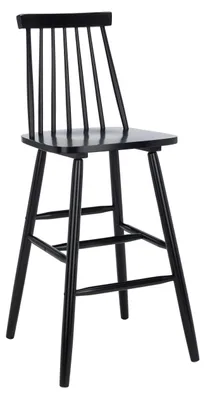 Productafbeelding van SAFAVIEH Moderne barkruk - Set van 2 - met rugleuning, zwart, 50 x 53 cm