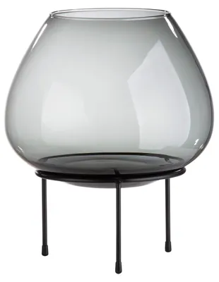 Produktbild von Gilde Windlicht, "Vitu", Glas, schwarz, VE 1, H. 30 cm, D. 26 cm 27595 4063387275955