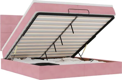 Immagine prodotto di vidaXL Ottoman letto con materassi rosa 200x200 cm in velluto