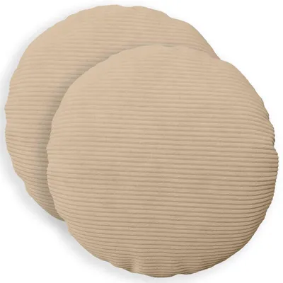 Productafbeelding van vidaXL Kussenhoezen, 2 stuks, HEERLEN, taupe, Ø 50 cm, cordura