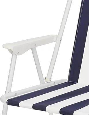 Produktbild von Campingstuhl Outdoor Klappstuhl Gartenstuhl Blau/Weiß gestreift