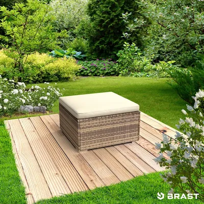 Produktbild von Polyrattan Hocker braun