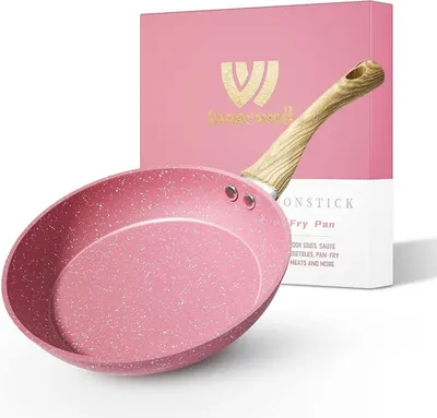 Image de Poêle à frire antiadhésive 24cm rose enduite induction