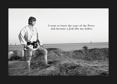 Produktbild von Poster Star Wars Classic Luke Quote 70x50 cm