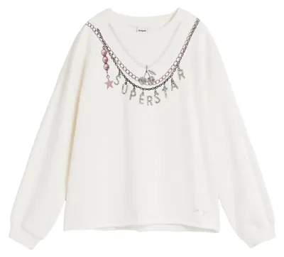 Produktbild von Desigual Sweatshirt für Mädchen, Weiß, 5/6