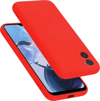 Produktbild von Cadorabo Hülle für Motorola MOTO E22 / E22i Hülle Silikon Handyhülle Case aus flüssigem Silikon, Kratzfeste und stoßfeste Schutzhülle für Motorola MOTO E22 / E22i