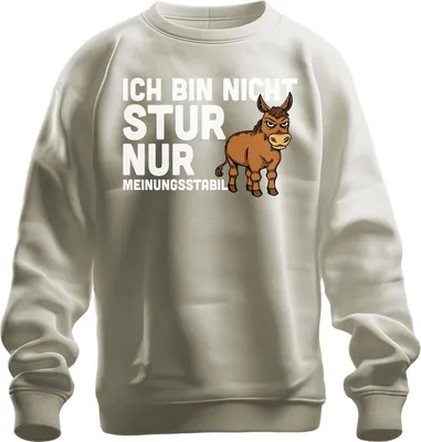 Zdjęcie produktu dla Nie uparty tylko uparty śmieszne powiedzenie osioł humor prezent bluza uni pulower, natura, L