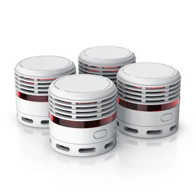 Produktbild von Brandson 4x Rauchmelder, 10-Jahres Batterie, Lautstärke 85 db, LED, Prüftaste,