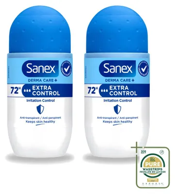 Immagine prodotto di 2 x Sanex Deo Roll-on Dermo Extra Control - 53 ml - Confezione risparmio - 2 pezzi