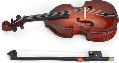 Image de Mini basses décoratives Modèles réduits d'instruments de musique en bois Décoration d'intérieur Cadeau 10 cm