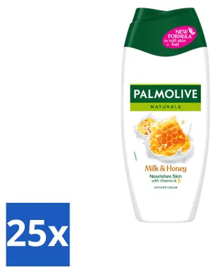 Obrázok produktu pre 25 kusov gélu na sprchovanie Palmolive "Mlieko a medík" - 250 ml - výhodný balík