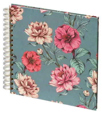Produktbild von RÖSSLER Fotoalbum Wire-O Valentina Floral 230x230mm 60 Seiten weiß